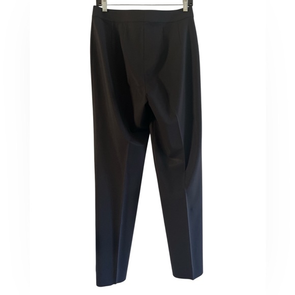 St. John Diana Wool Straight Leg Pants Size 4 Black Workwear Career - Picture 5 of 17